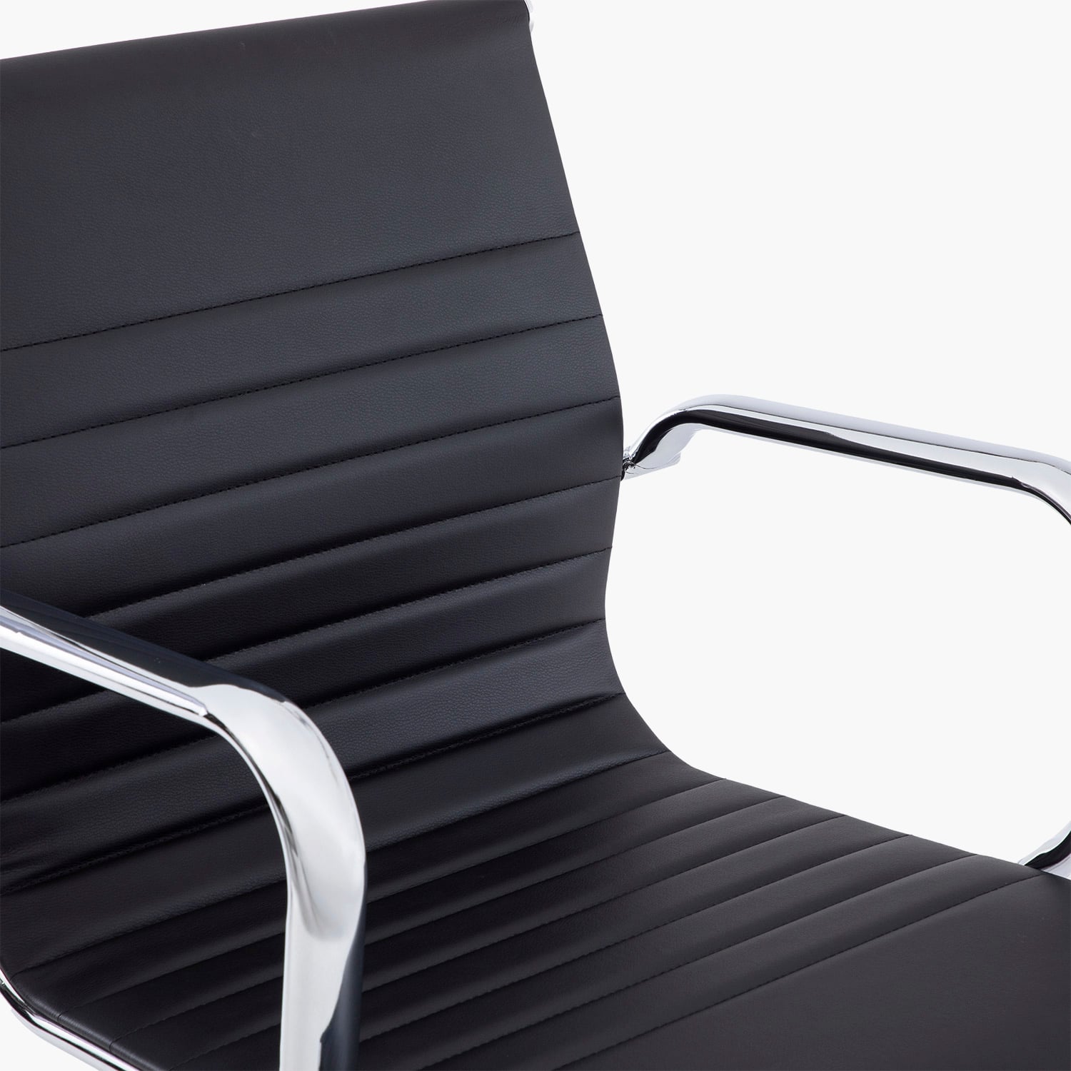 SILLA FORM OFFICE BISHOP MEDIA METAL NEGRO VISITA - 8