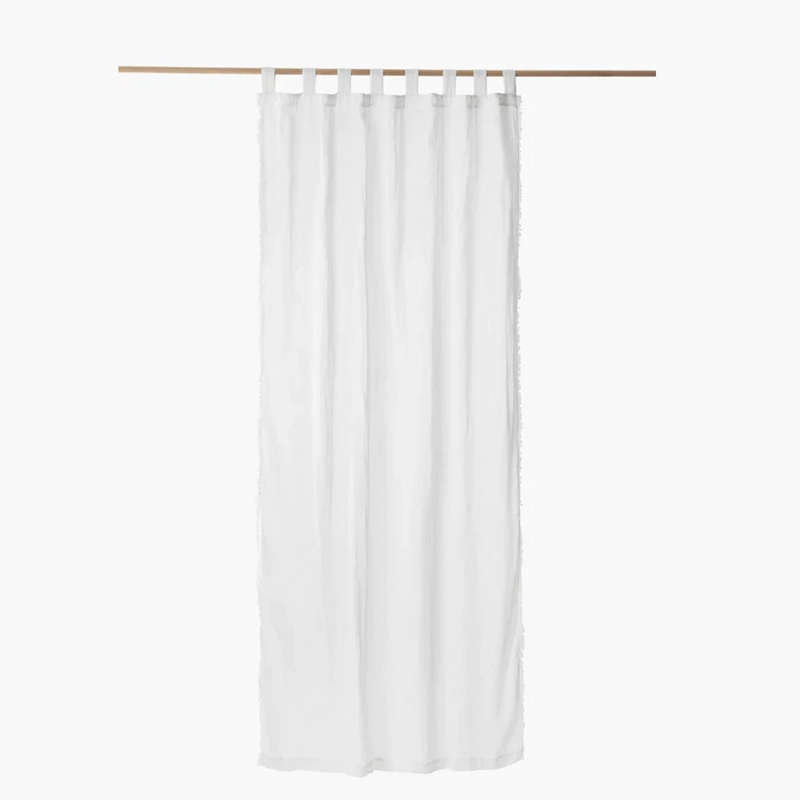 CORTINA ALGODON FRAY 140X280 BLANCO CALMA HOUSE - 1