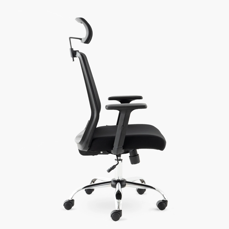 SILLA ESCRITORIO FORM OFFICE NEGRO CUBA ALTA BRAZO REG Y CABECERO - 4