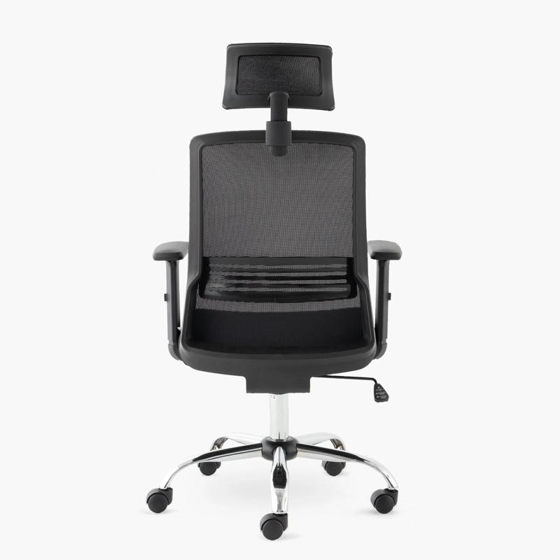 SILLA ESCRITORIO FORM OFFICE NEGRO CUBA ALTA BRAZO REG Y CABECERO - 5