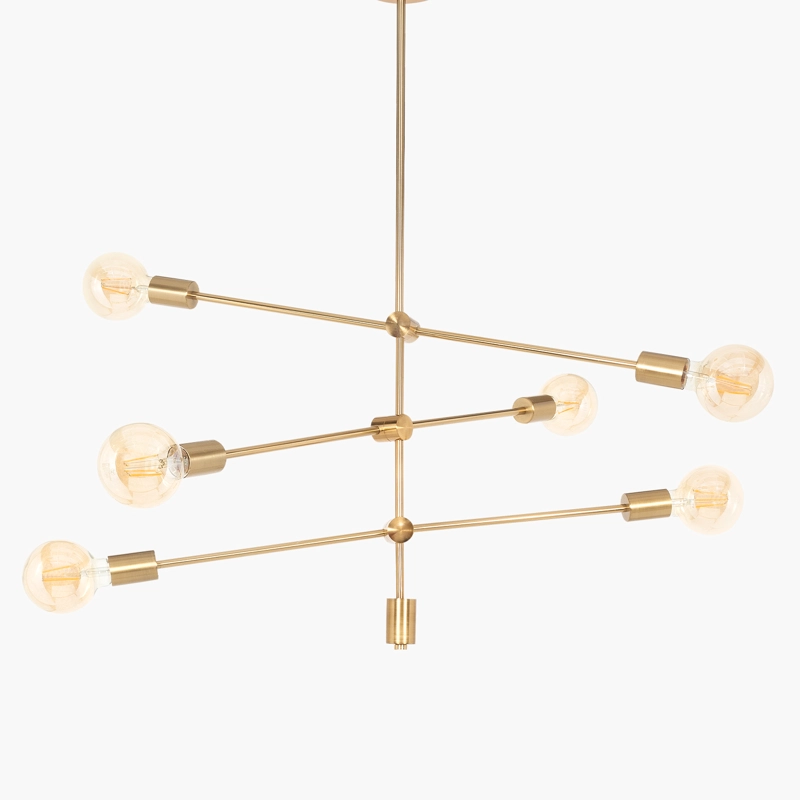 LAMPARA DE COLGAR ORBIT II BRONCE FORM - 4