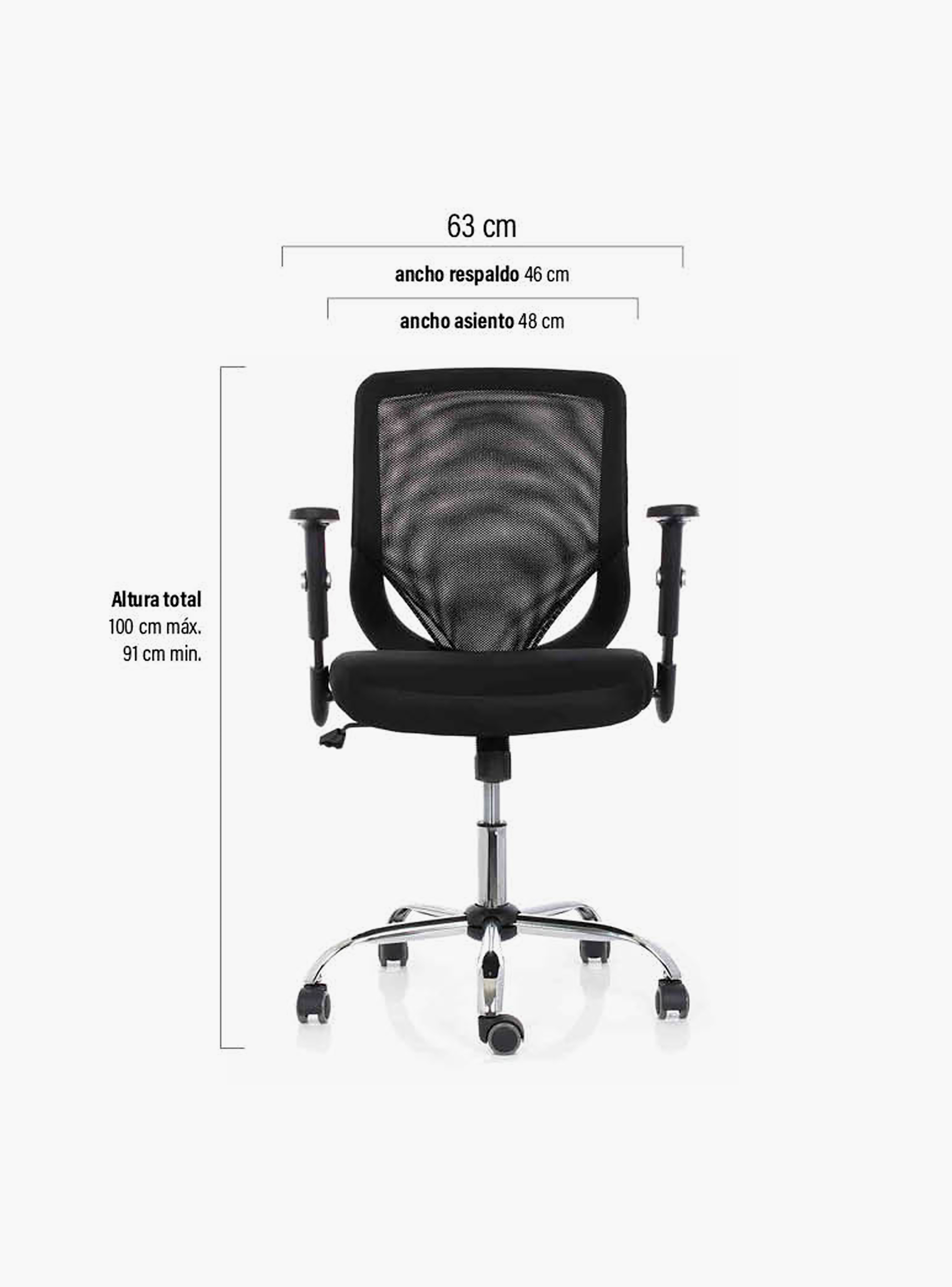SILLA ESCRITORIO BEND BRAZO REGULABLE FORM - 5