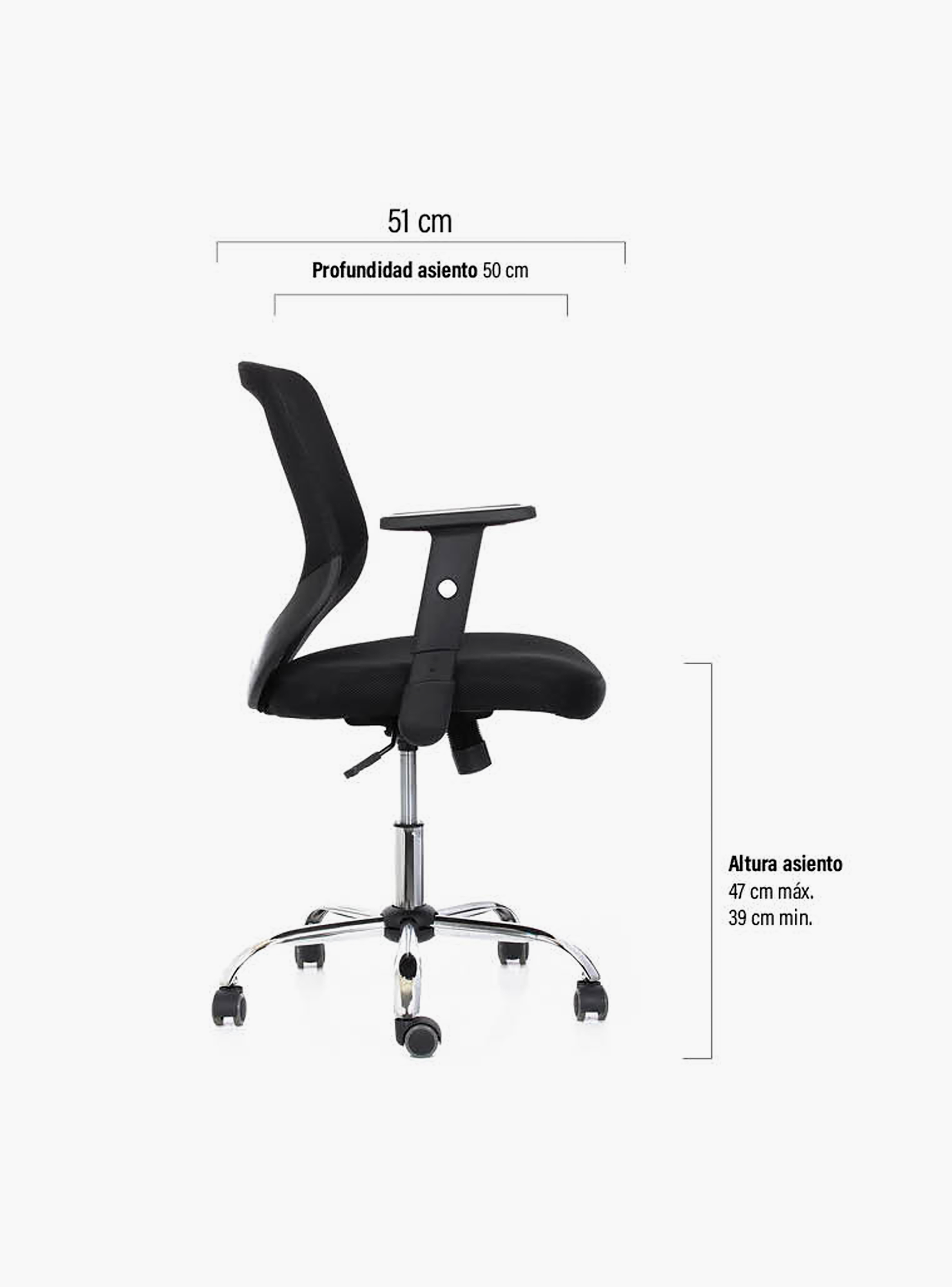 SILLA ESCRITORIO BEND BRAZO REGULABLE FORM - 6