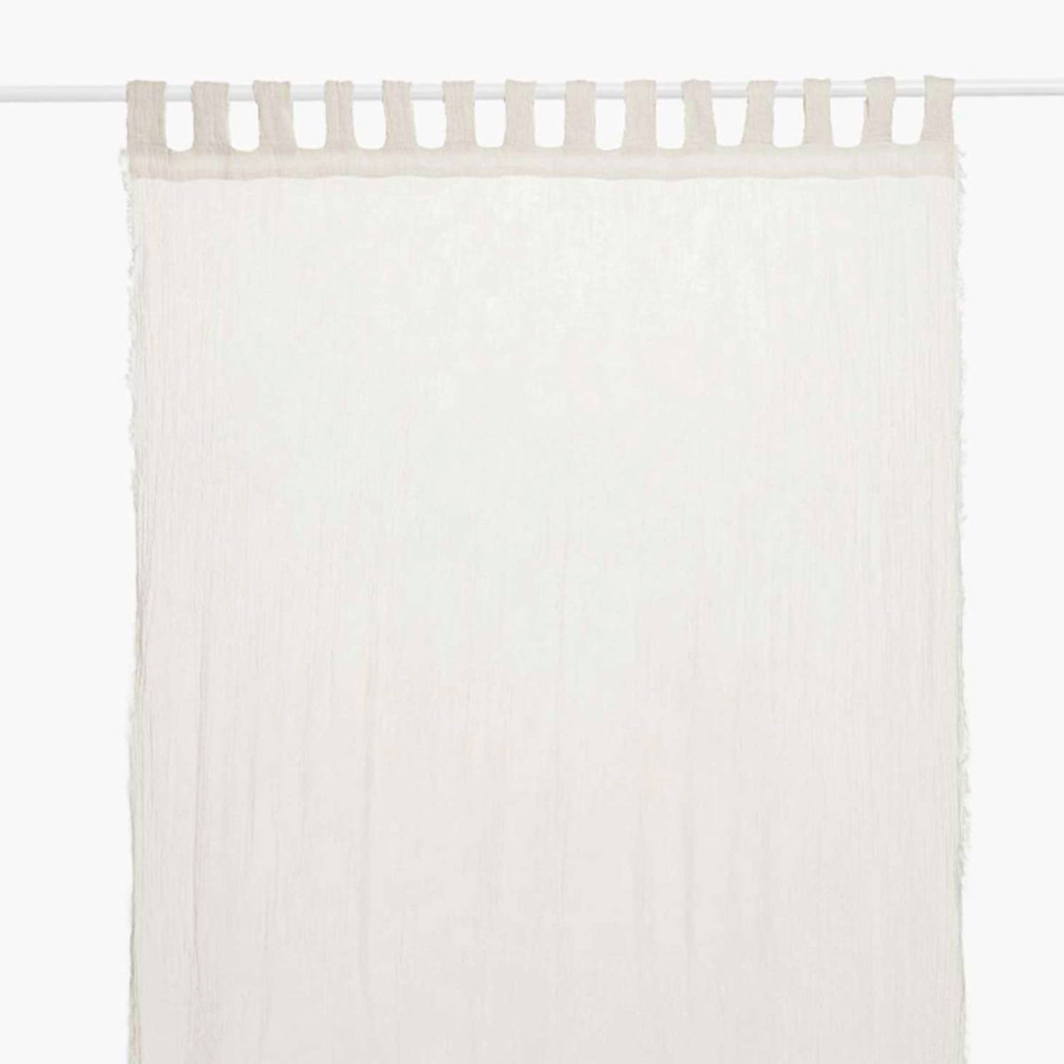 CORTINA ALGODON FRAY 140X280 CRUDO CALMA HOUSE - 1