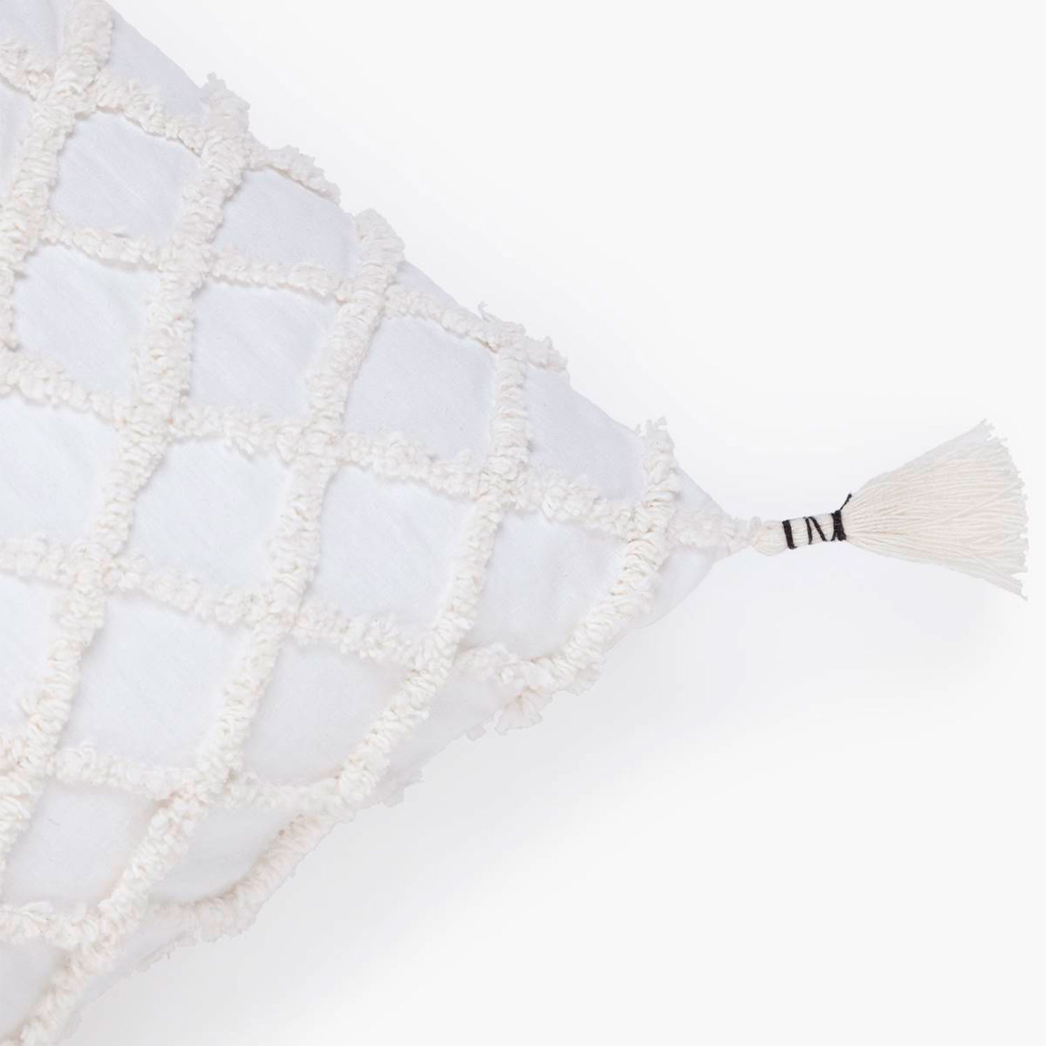 FUNDA COJÍN CALMA HOUSE ALGODÓN ROYAL 60 X 30 CM BLANCO - 2