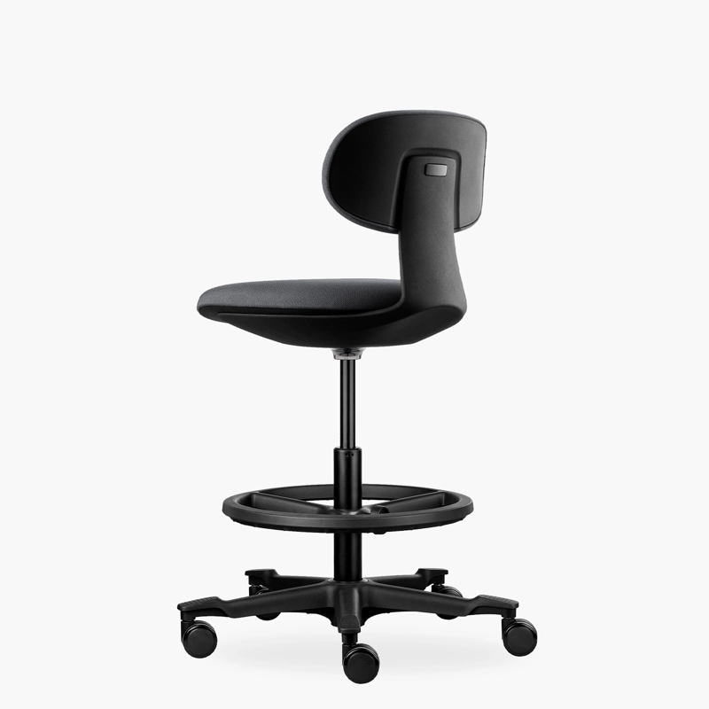 SILLA OFICINA FORM OFFICE METAL GRIS BURO CAJERO OSCURO - 5