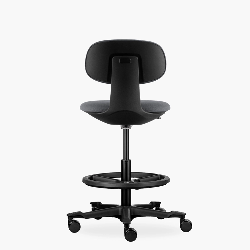 SILLA OFICINA FORM OFFICE METAL GRIS BURO CAJERO OSCURO - 6
