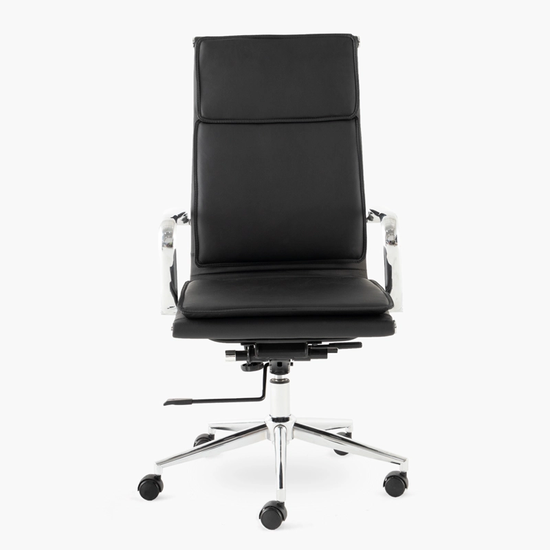 SILLA EJECUTIVA FORM OFFICE ALUMINIO NEGRO CLASSIC ALTA - 1
