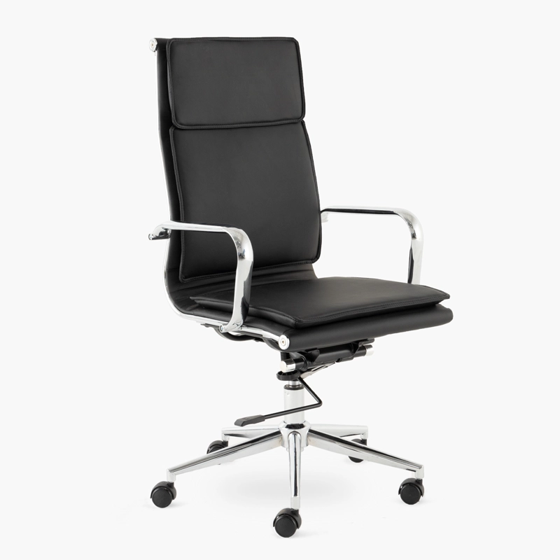SILLA EJECUTIVA FORM OFFICE ALUMINIO NEGRO CLASSIC ALTA - 3