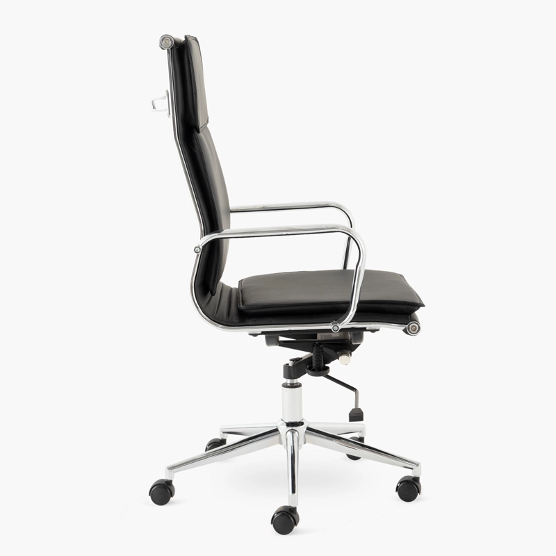 SILLA EJECUTIVA FORM OFFICE ALUMINIO NEGRO CLASSIC ALTA - 4