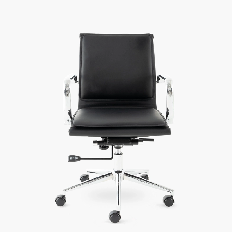 SILLA EJECUTIVA FORM OFFICE ALUMINIO NEGRO CLASSIC MEDIA - 1