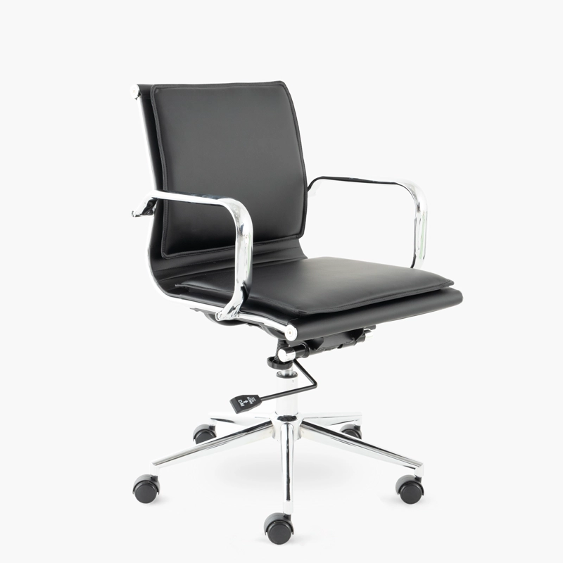 SILLA EJECUTIVA FORM OFFICE ALUMINIO NEGRO CLASSIC MEDIA - 2