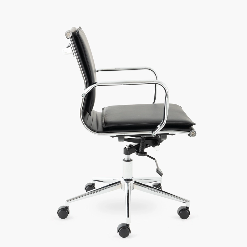 SILLA EJECUTIVA FORM OFFICE ALUMINIO NEGRO CLASSIC MEDIA - 3