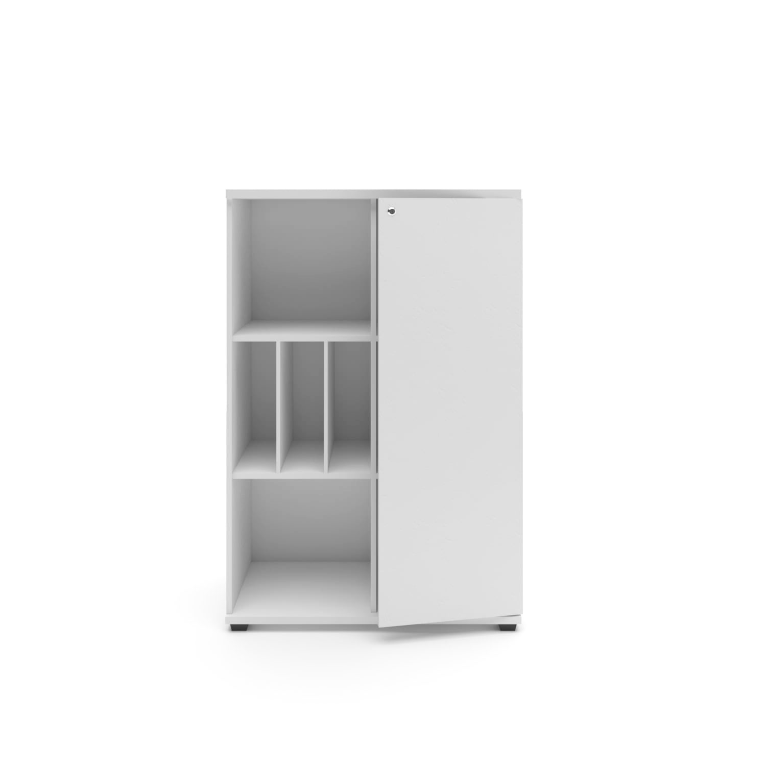 GABINETE FORM OFFICE MADERA 1 PUERTA OFICINA MEDIO CON LIBRERO - 1
