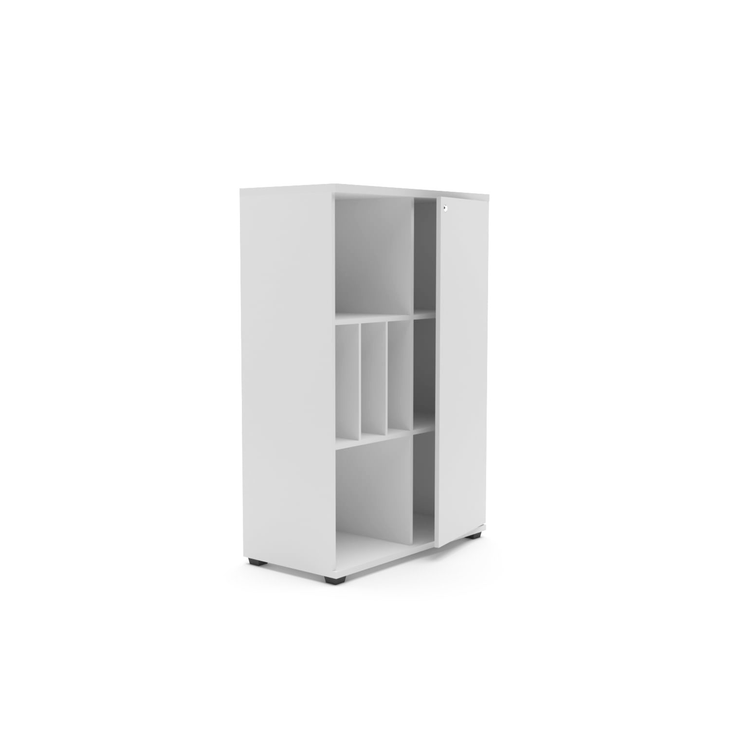 GABINETE FORM OFFICE MADERA 1 PUERTA OFICINA MEDIO CON LIBRERO - 2