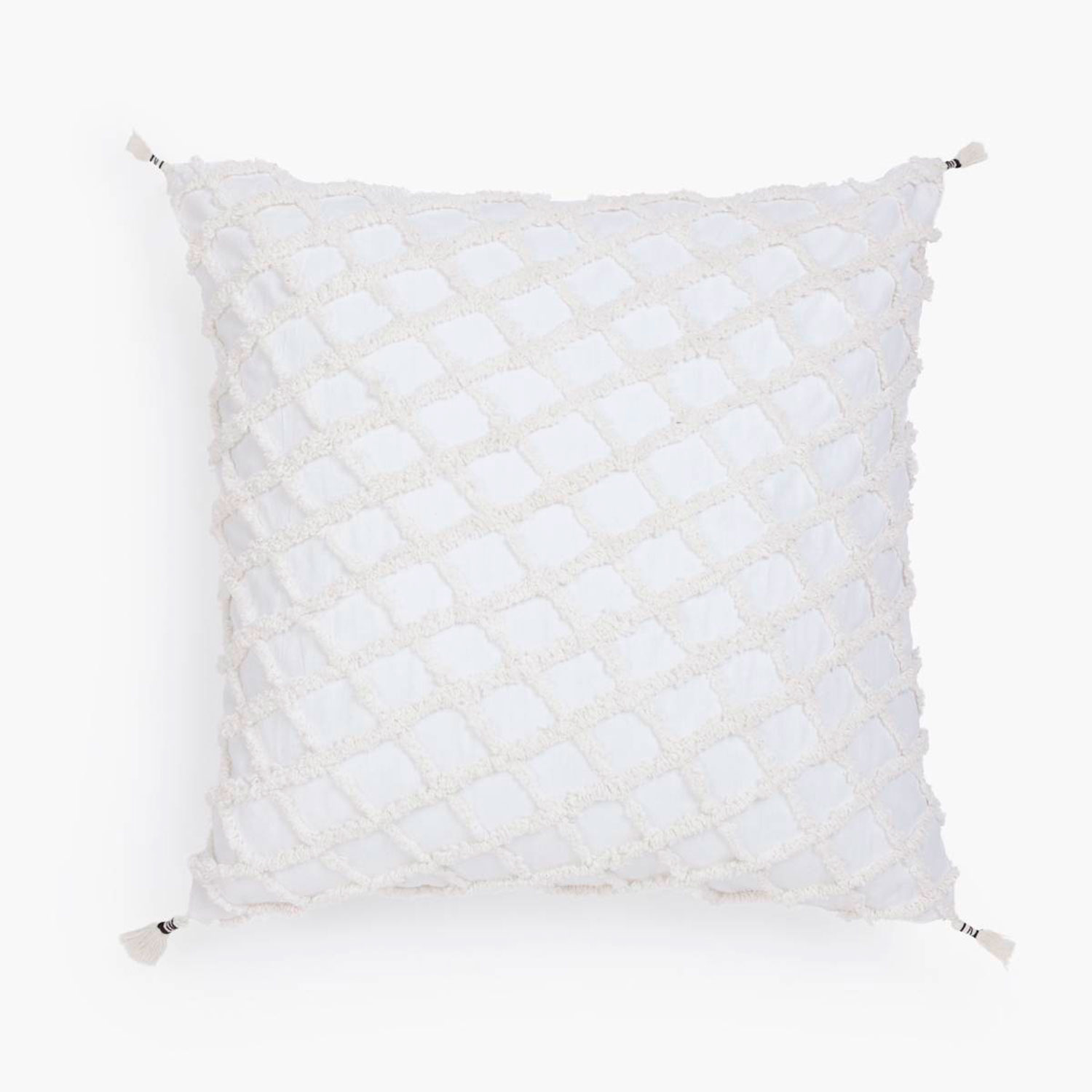 FUNDA COJÍN CALMA HOUSE ALGODÓN ROYAL 45 X 45 CM BLANCO - 1
