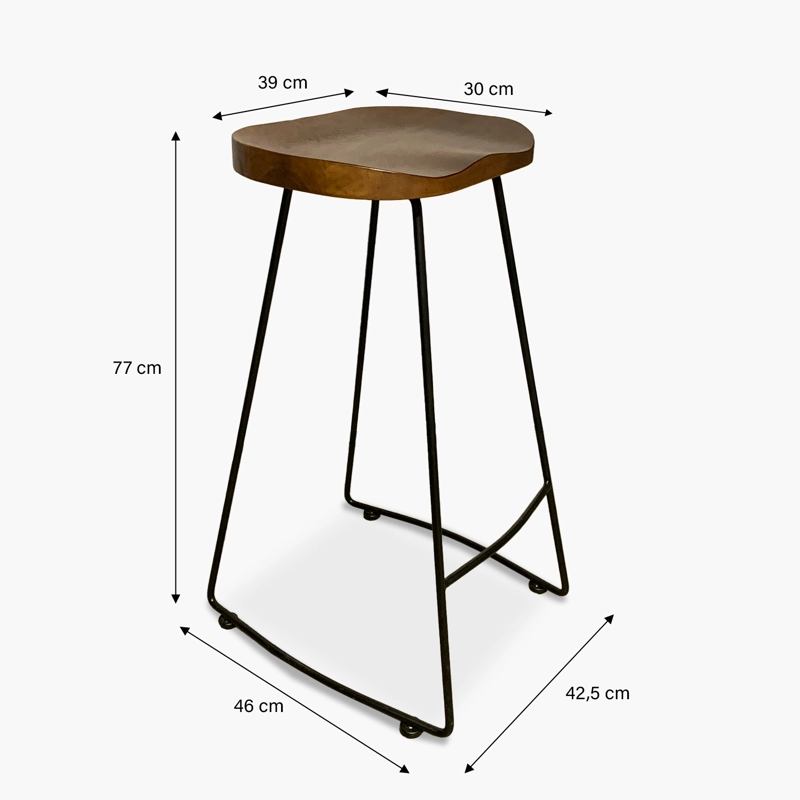 TABURETE ALTO CITY CHOCOLATE FORM - 5