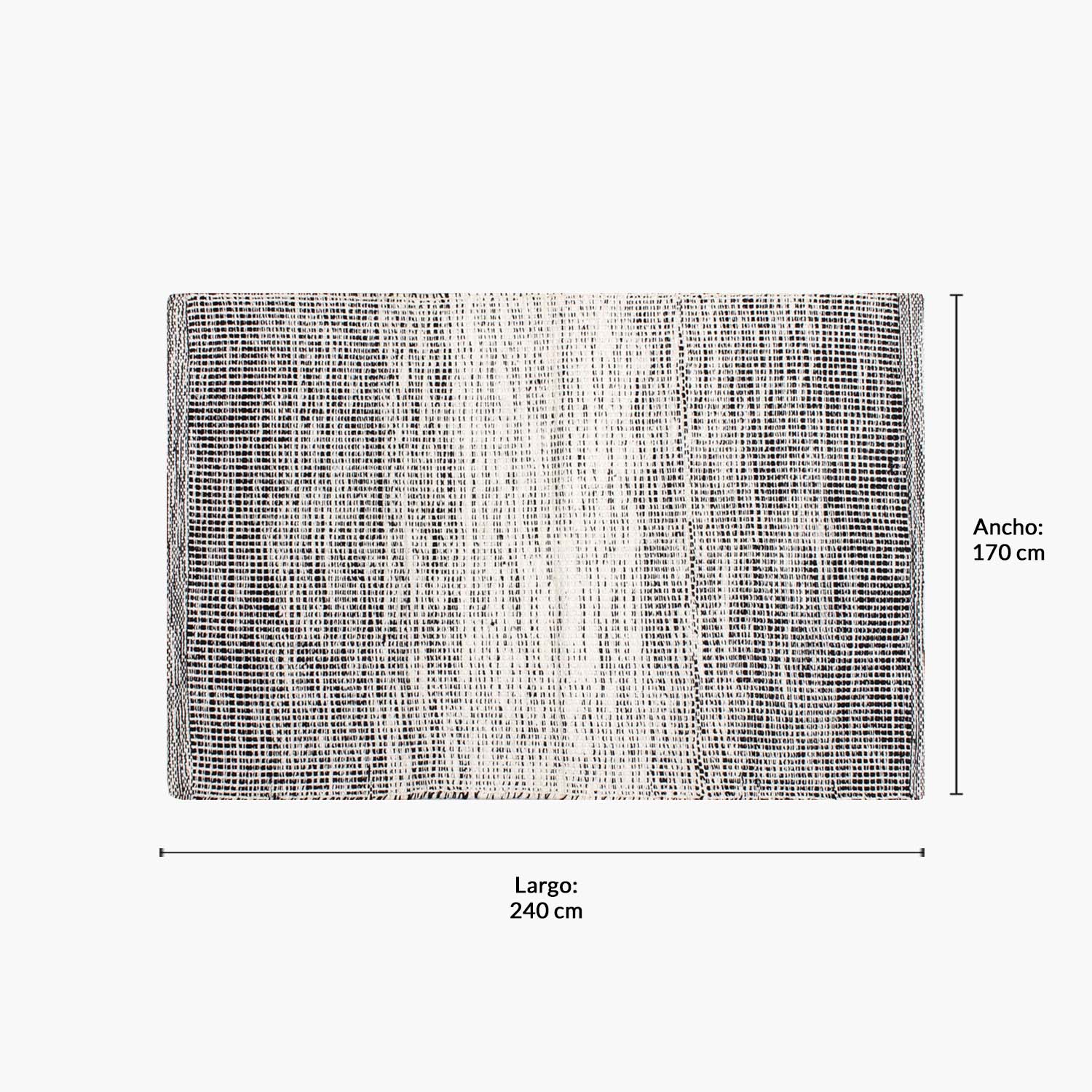 ALFOMBRA FORM DESIGN ALGODON CAIRO NEGRO NATURAL 170 X 240 CM - 6