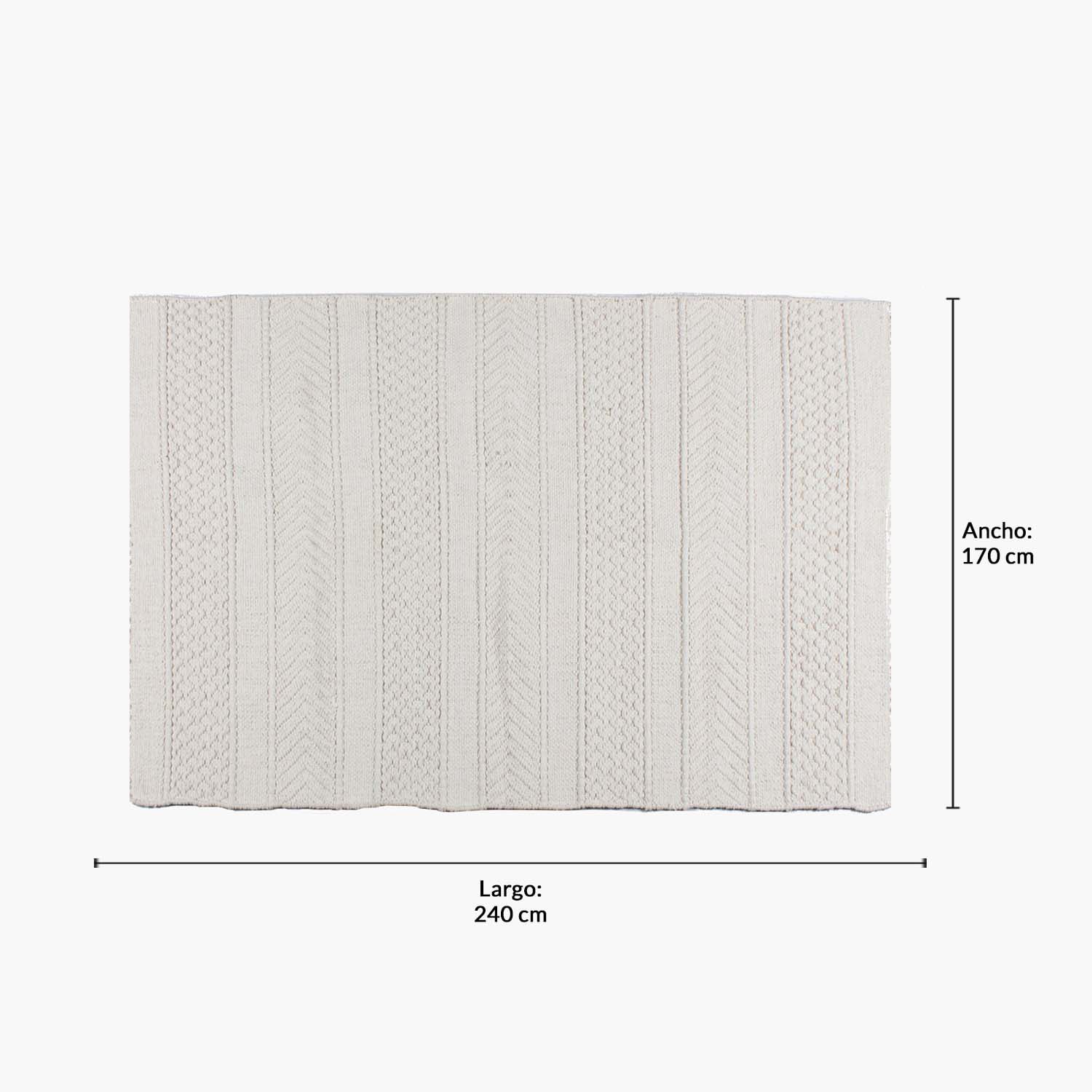 ALFOMBRA ALGODON BARTOLOME 170X240 BLANCO FORM - 5