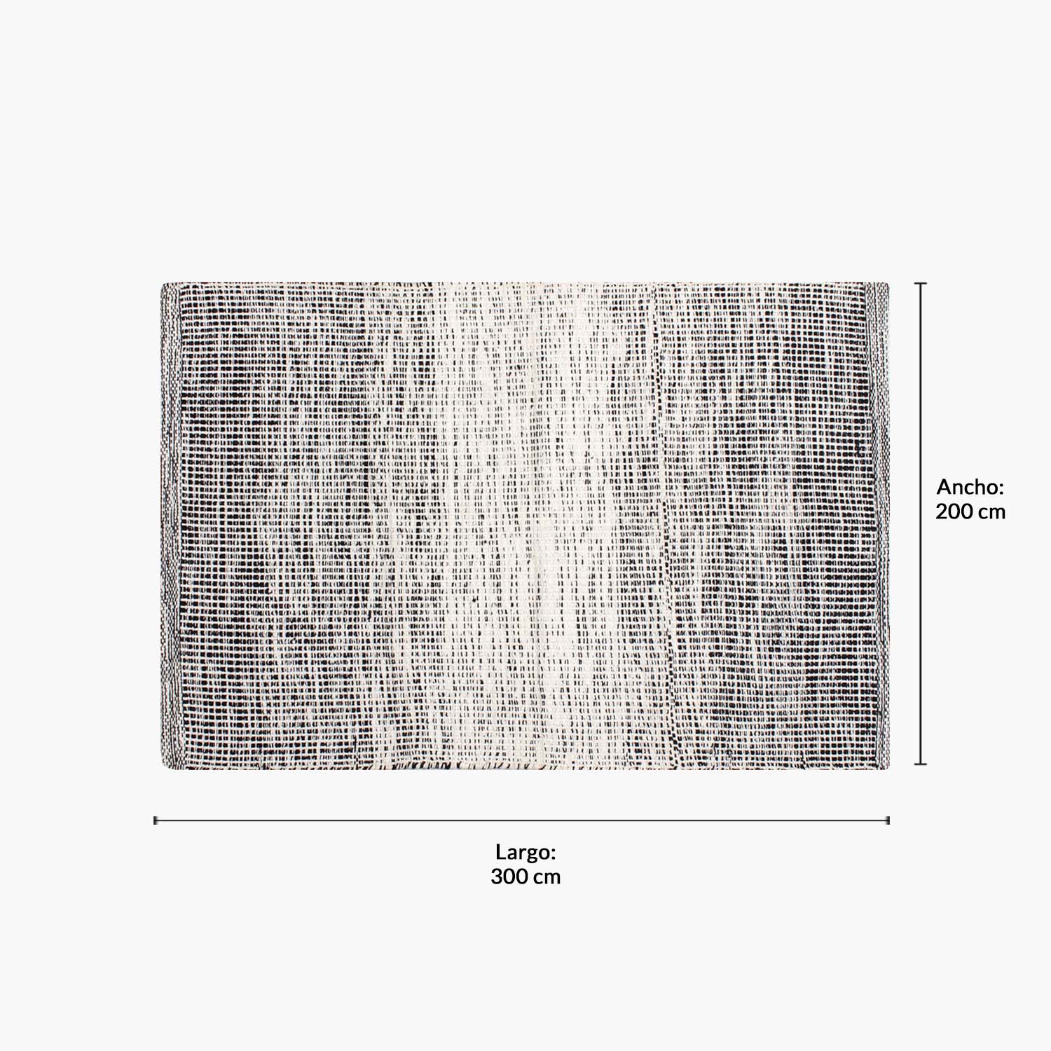ALFOMBRA FORM DESIGN ALGODON CAIRO NEGRO NATURAL 200 X 300 CM - 5