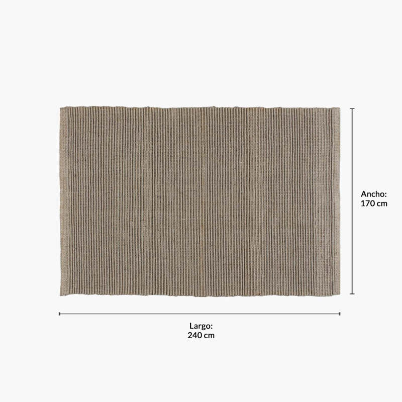 ALFOMBRA FORM DESIGN YUTE ARIZONA GRIS NATURAL 170 X 240 CM - 4