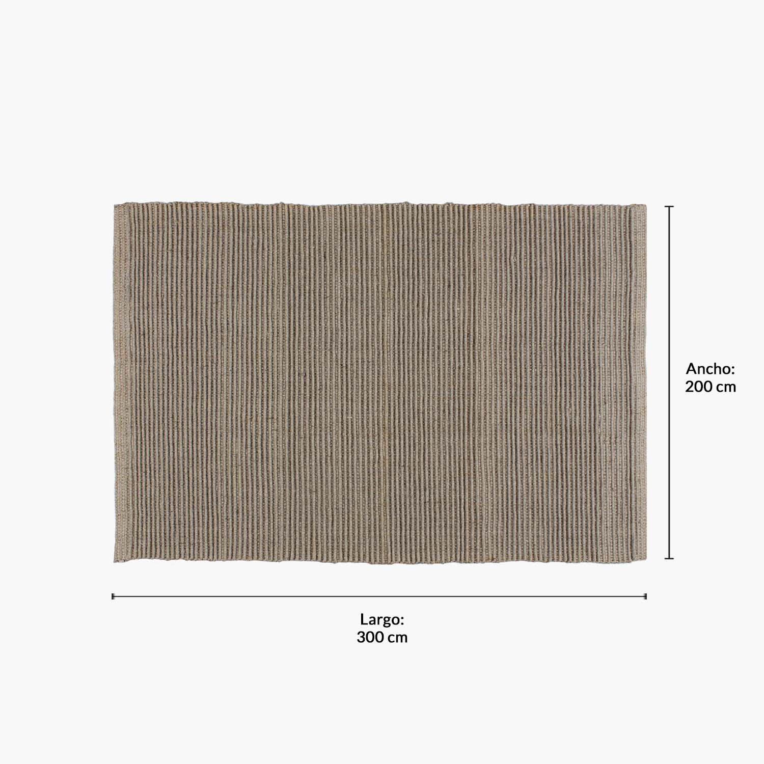 ALFOMBRA FORM DESIGN YUTE ARIZONA GRIS NATURAL 200 X 300 CM - 4