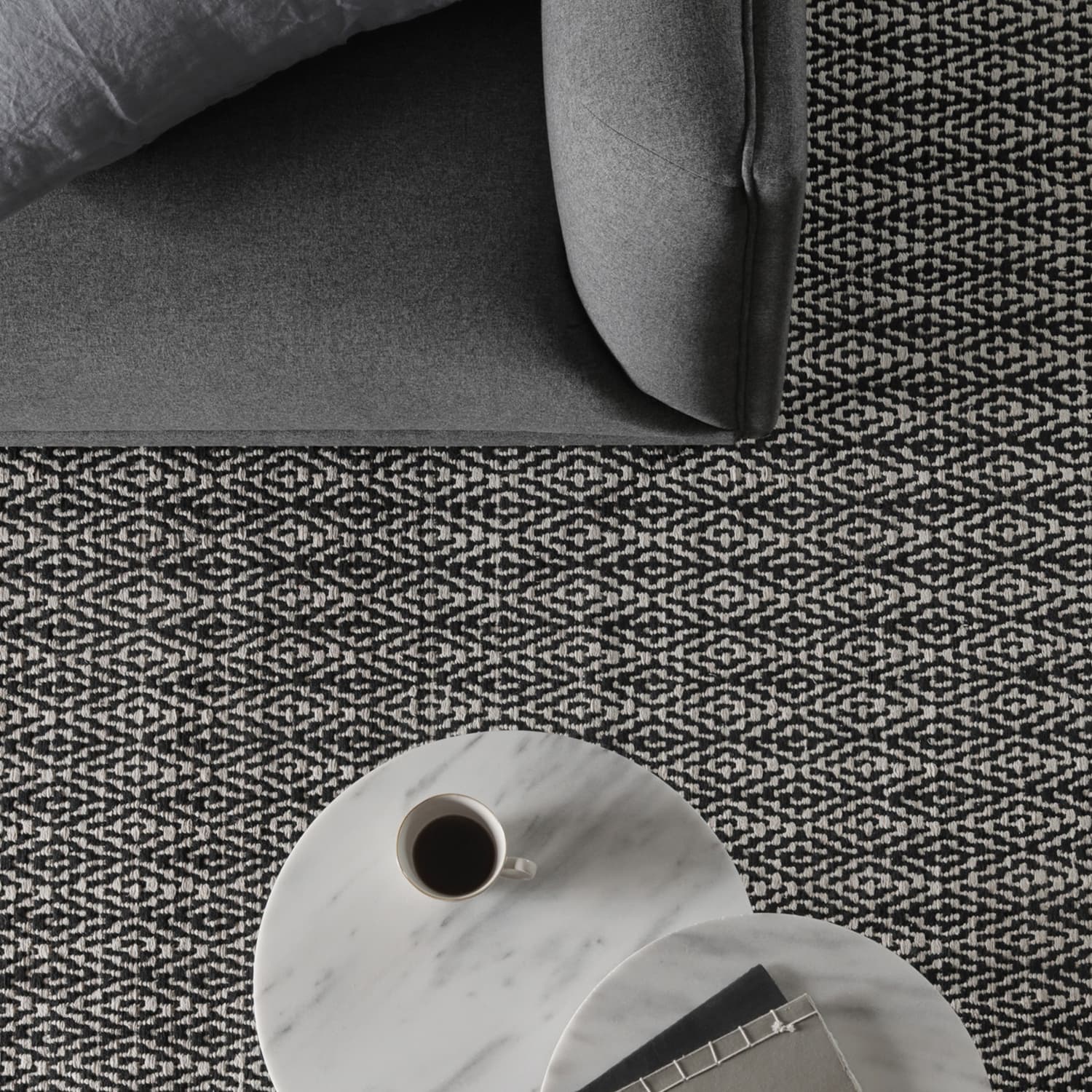ALFOMBRA FORM DESIGN ALGODON NEPAL NEGRO NATURAL 170 X 240 CM - 2