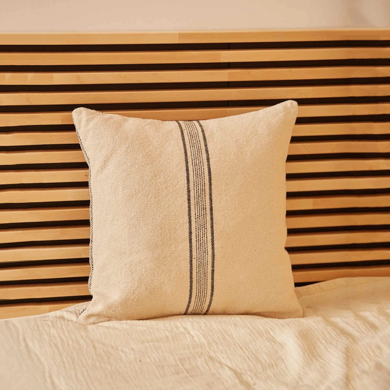 FUNDA COJÍN CALMA HOUSE CAPRI 45 X 45 CM NEGRO - 2