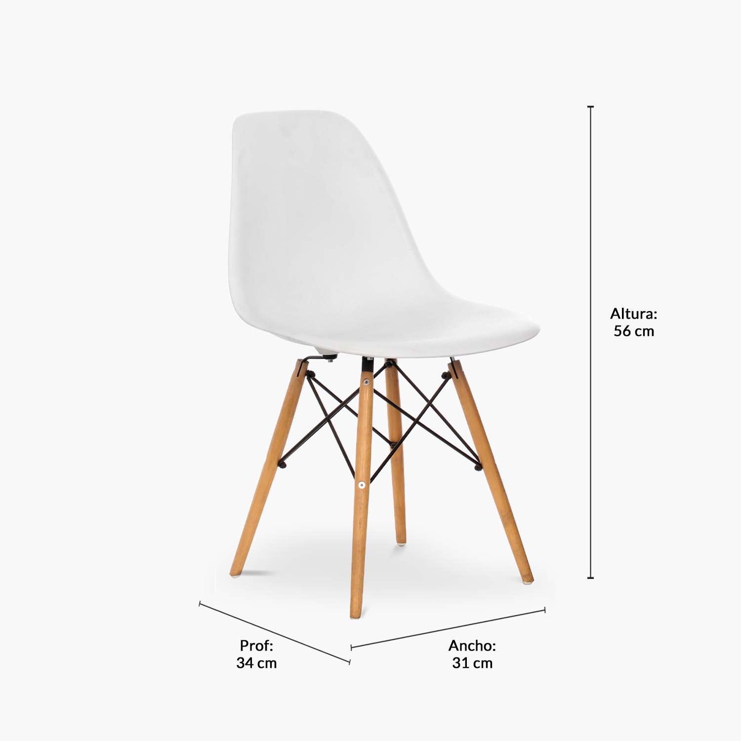 SILLA INFANTIL FORM DESIGN EAMES DSW 1 CUERPO BLANCO RÉPLICA - 5