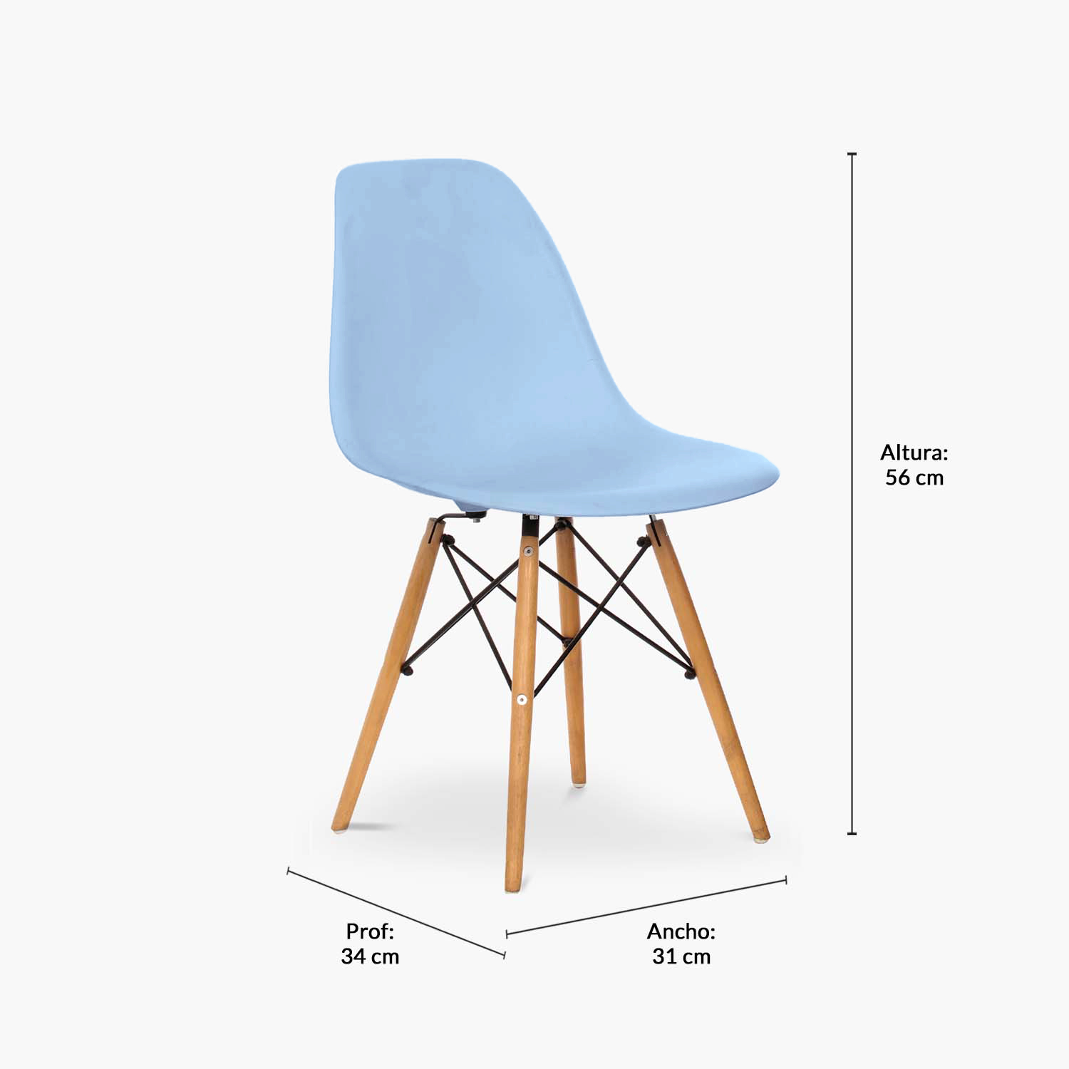 SILLA INFANTIL FORM DESIGN EAMES DSW 1 CUERPO CELESTE RÉPLICA - 5