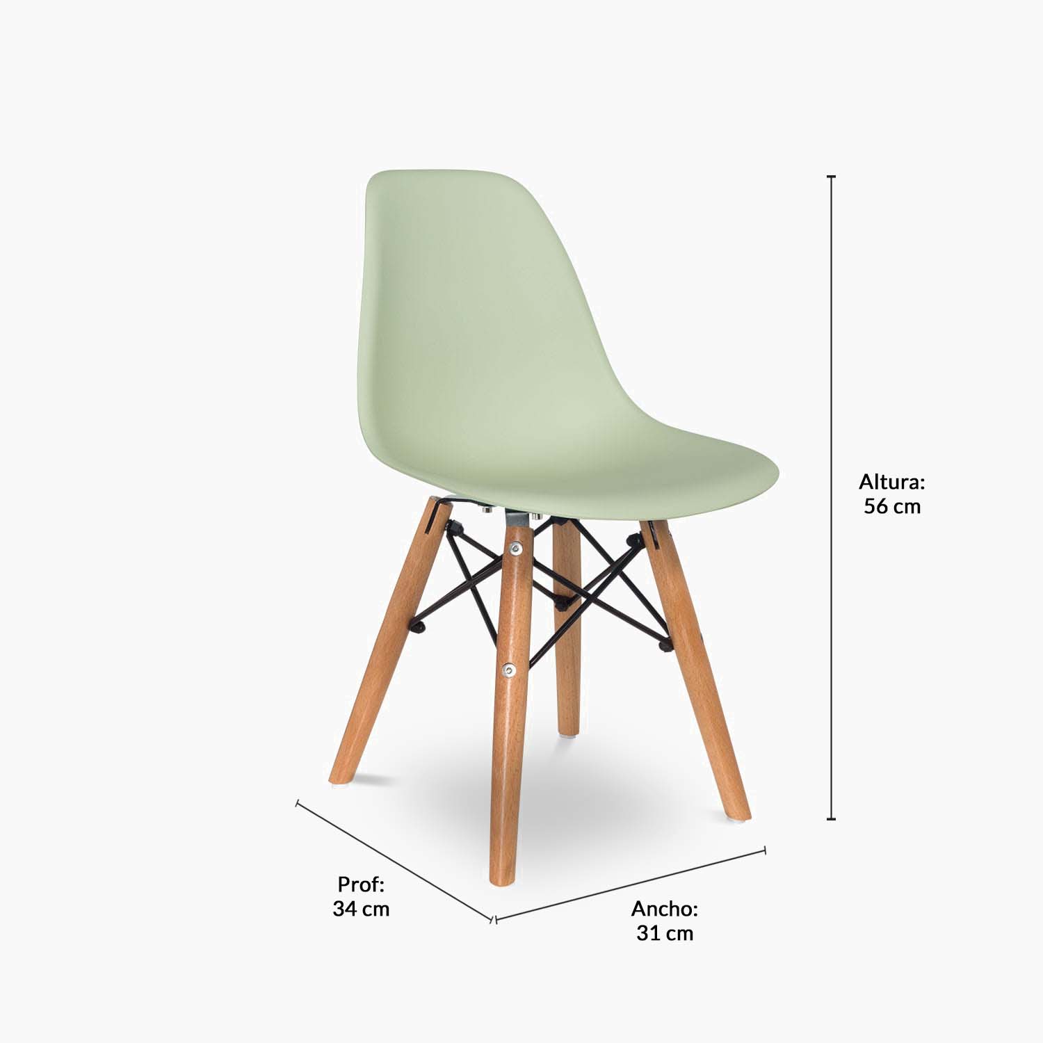 SILLA INFANTIL FORM DESIGN EAMES DSW 1 CUERPO MENTA RÉPLICA - 4