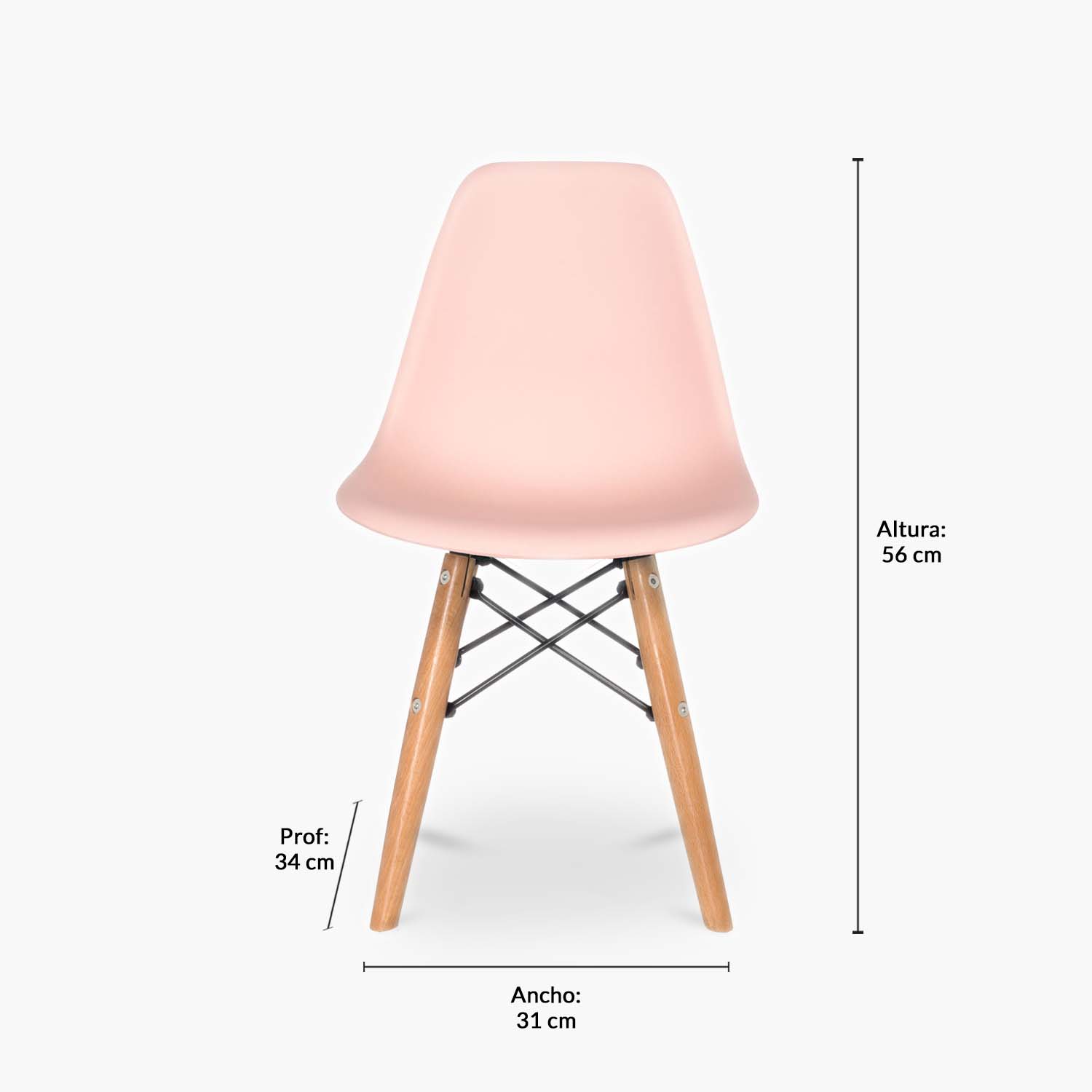 SILLA INFANTIL EAMES DSW ROSADO (RE PLICA) FORM - 2