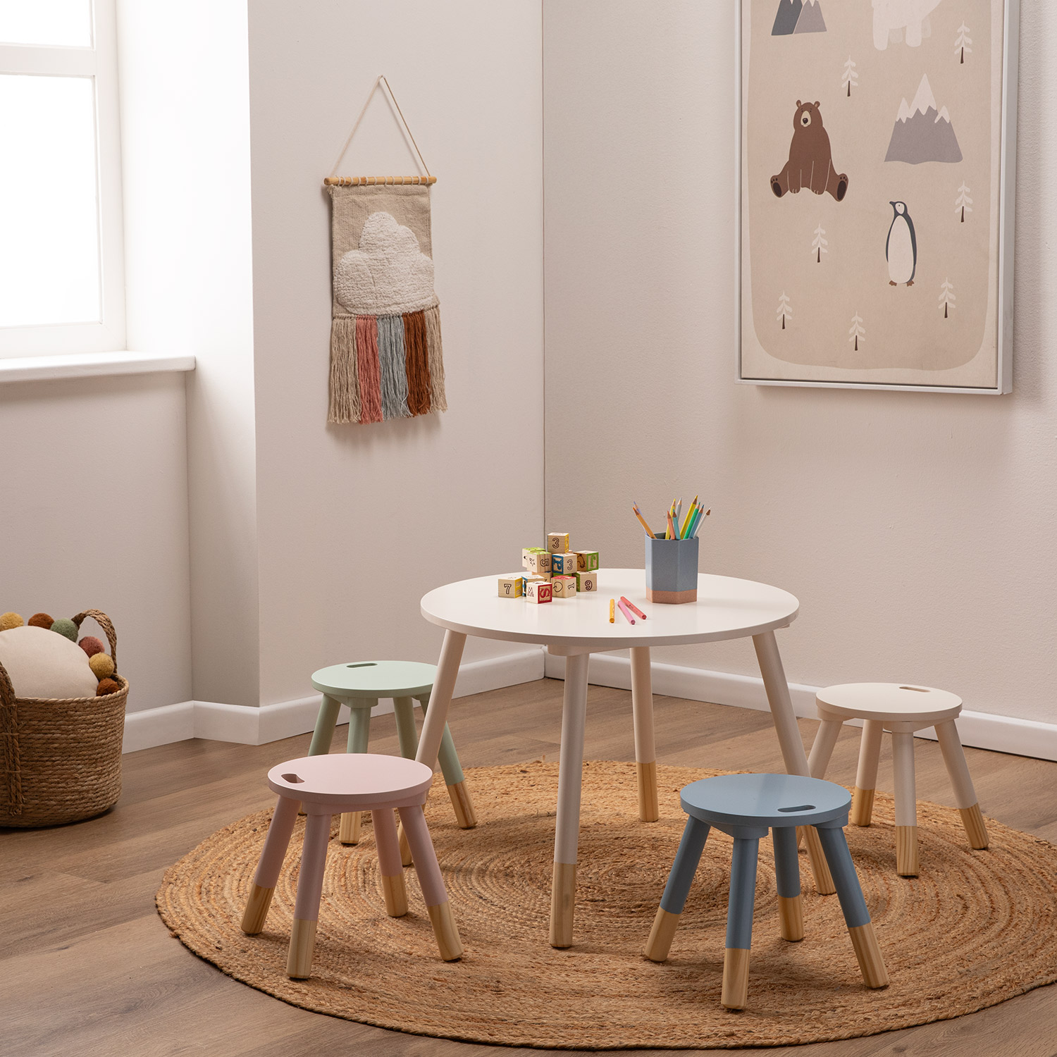 PACK INFANTIL 1 MESA 4 PISOS BLOCK MULTICOLOR FORM - 2