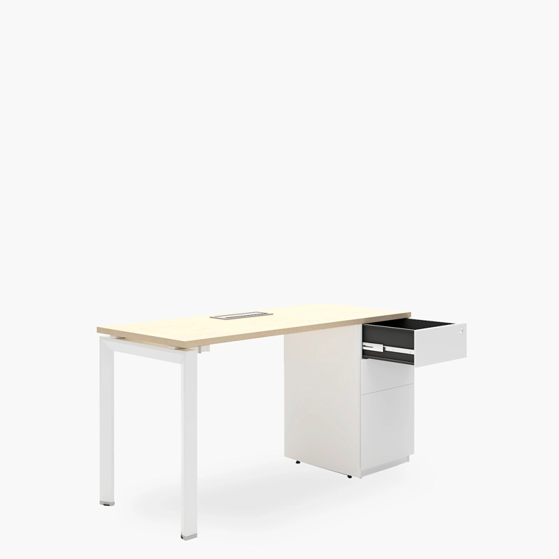 ESCRITORIO NEO CON PASACABLES 140X60 CON CAJONERA METALICA - 2