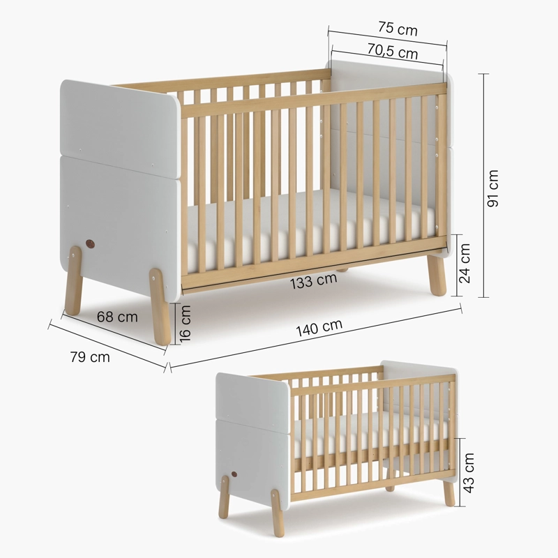 CUNA FORM DESIGN EMMA MADERA BLANCO 3 EN 1 FORM - 6