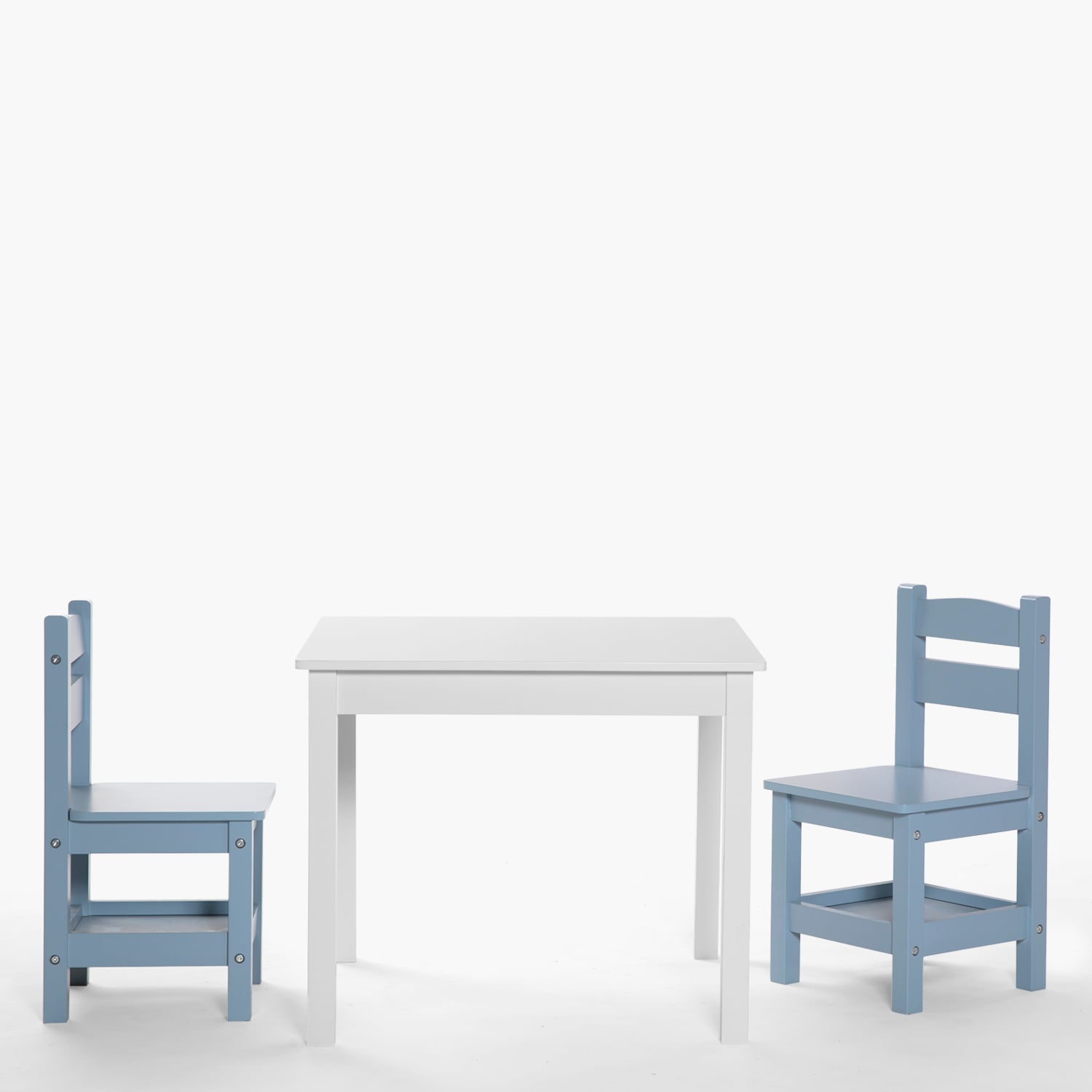 PACK INFANTIL FORM DESIGN 1 MESA 2 SILLAS OLIVIA BLANCO/CELESTE MADERA - 1