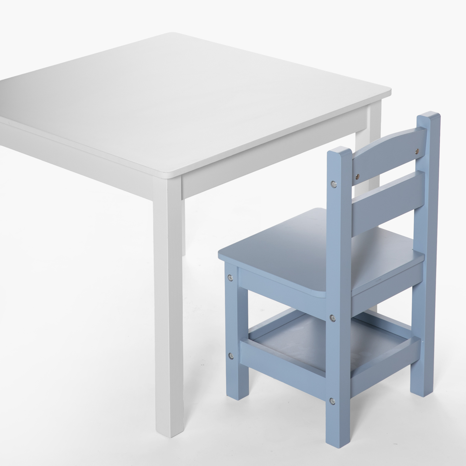 PACK INFANTIL FORM DESIGN 1 MESA 2 SILLAS OLIVIA BLANCO/CELESTE MADERA - 3