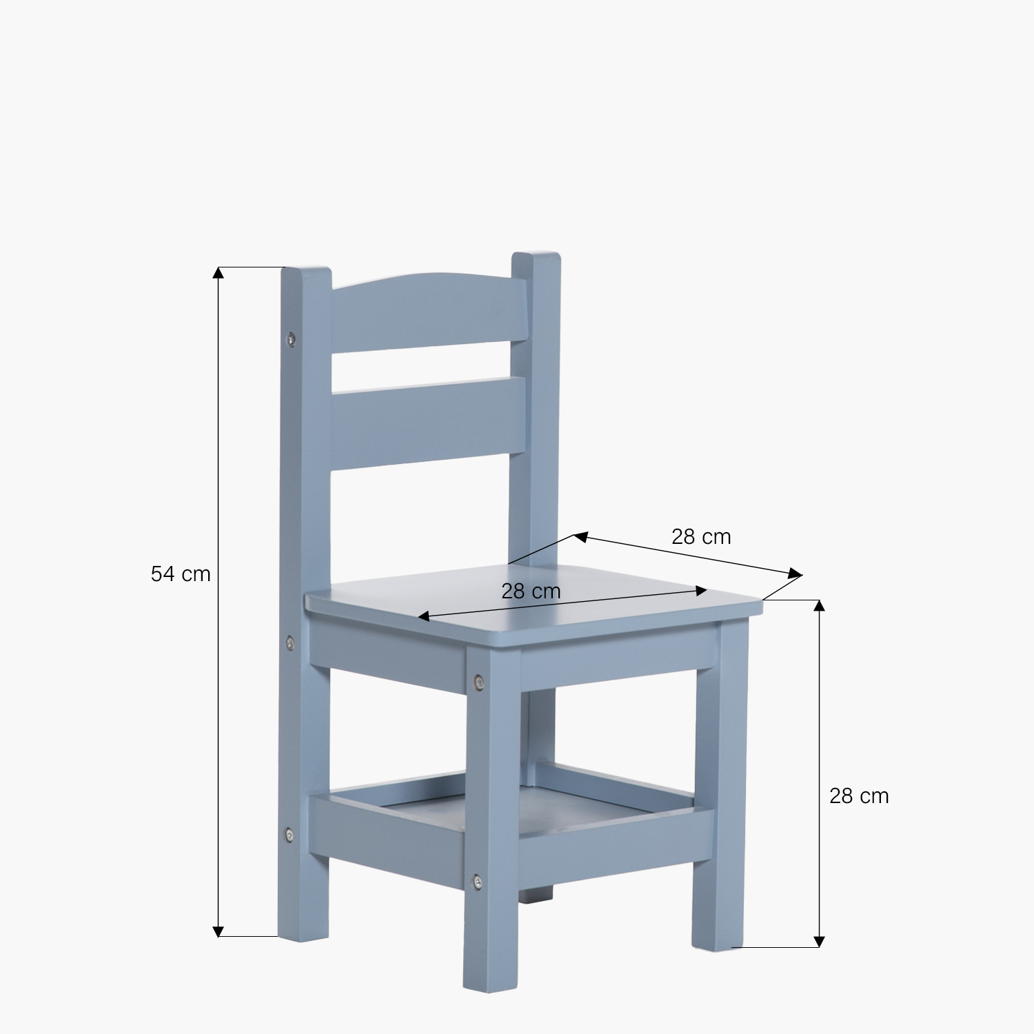 PACK INFANTIL FORM DESIGN 1 MESA 2 SILLAS OLIVIA BLANCO/CELESTE MADERA - 5
