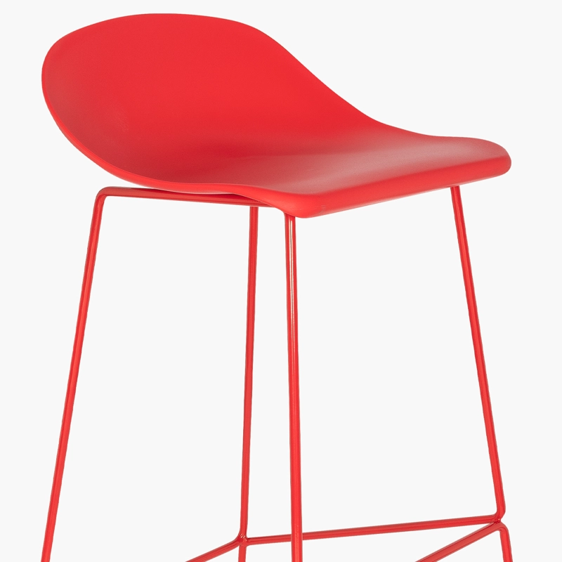 TABURETE FORM DESIGN KLEIN 1 CUERPO ROJO PISO BAR - 3