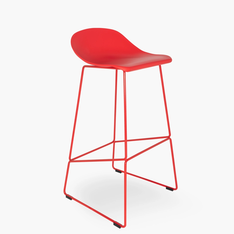 TABURETE FORM DESIGN KLEIN 1 CUERPO ROJO PISO BAR - 4