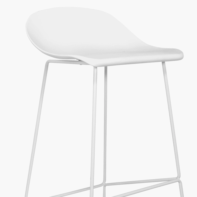 TABURETE FORM DESIGN KLEIN 1 CUERPO BLANCO PISO BAR - 3