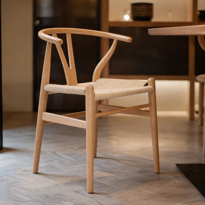 SILLA MADERA WISHBONE FORM - 2