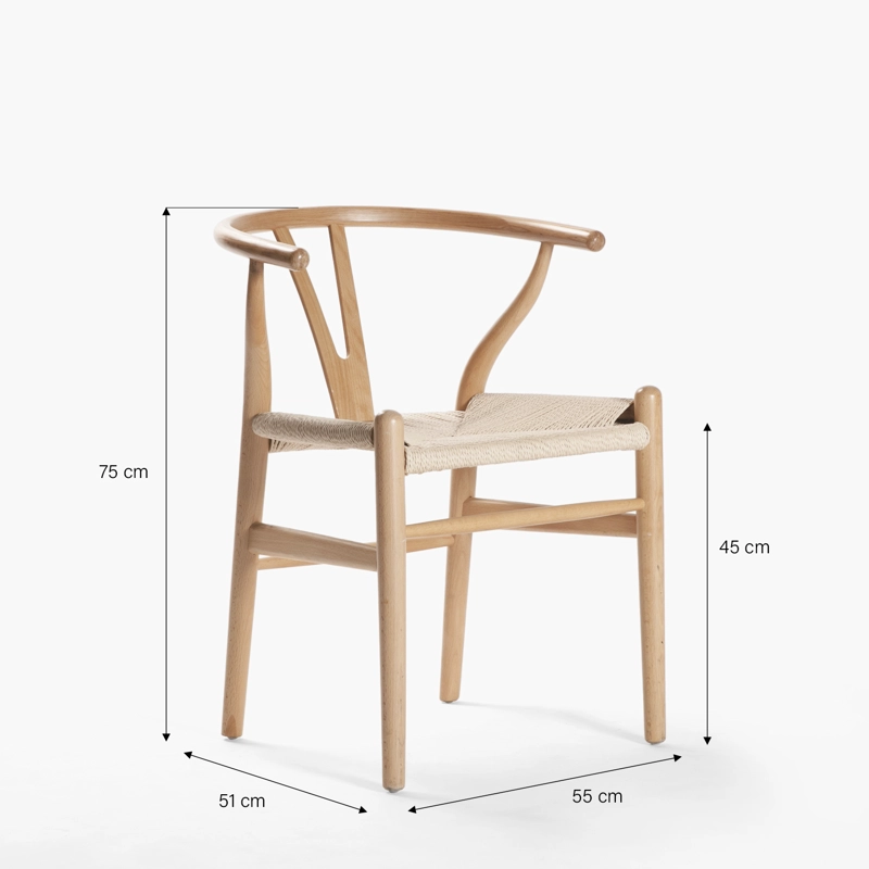 SILLA MADERA WISHBONE FORM - 9