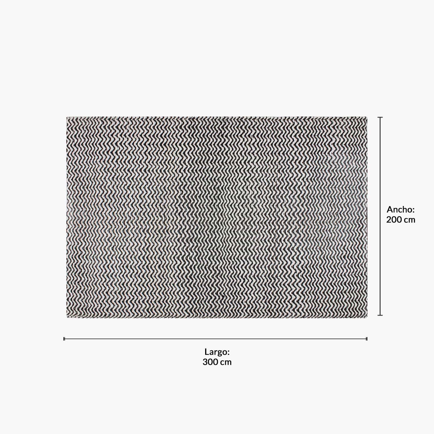 ALFOMBRA FORM DESIGN MYRTOS BCO/NEGRO NATURAL EXTERIOR 200 X 300 CM - 4