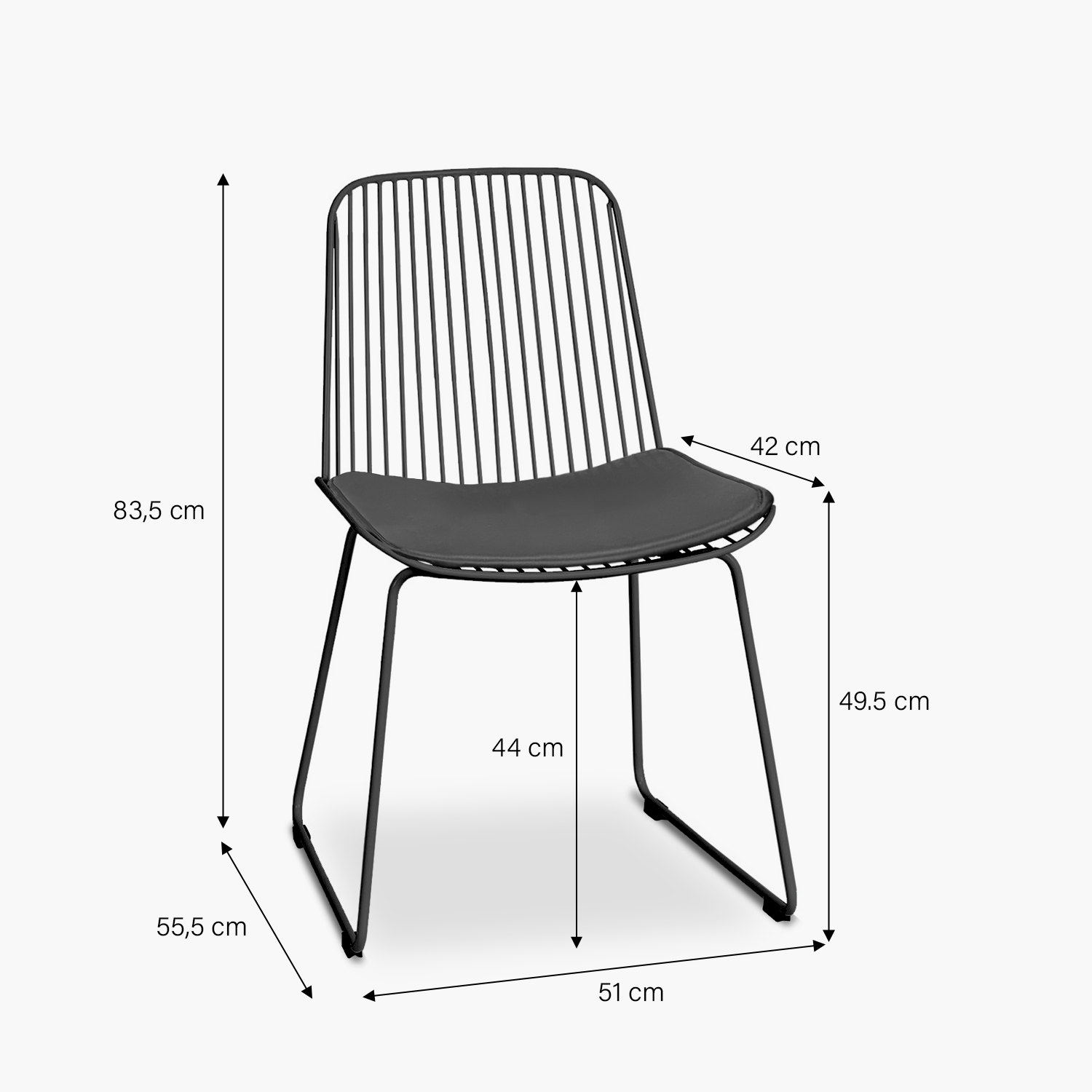 SILLA FORM DESIGN ISABELLA METALICA NEGRO - 6