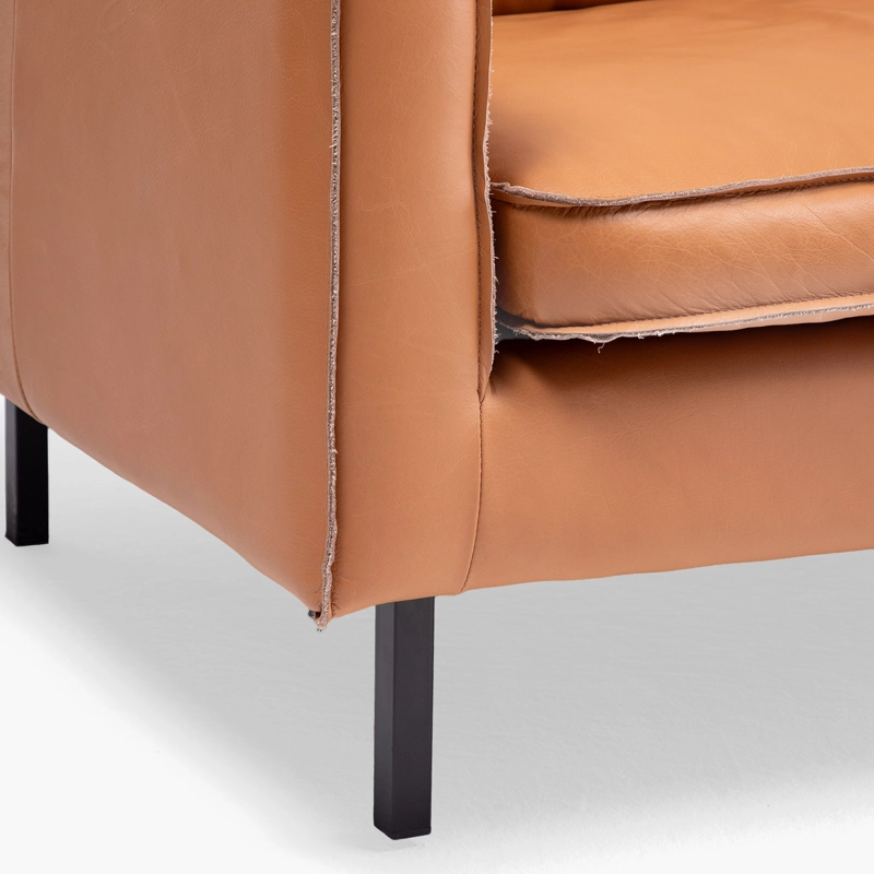 SOFA FORM DESIGN SINATRA 3 CUERPOS CUERO COGNAC - 5