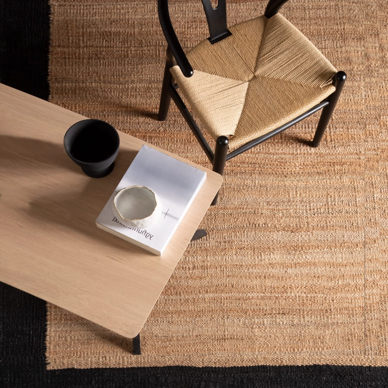 ALFOMBRA YUTE NUBIA 170X240 NEGRO FORM - 2