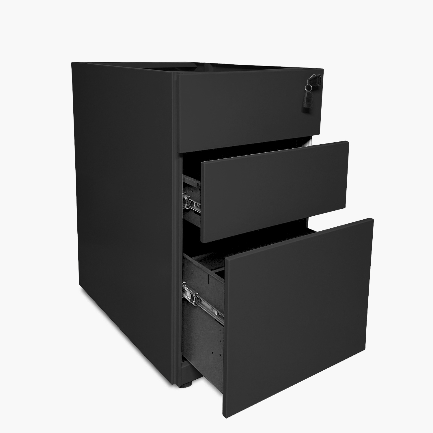 CAJONERA METALICA PEDESTAL NEGRO FORM - 5