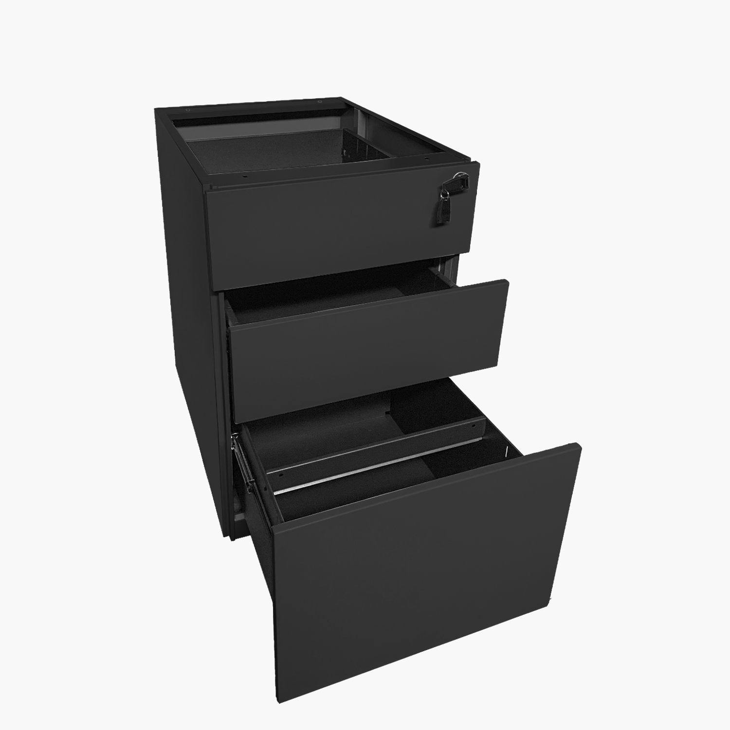 CAJONERA METALICA PEDESTAL NEGRO FORM - 7