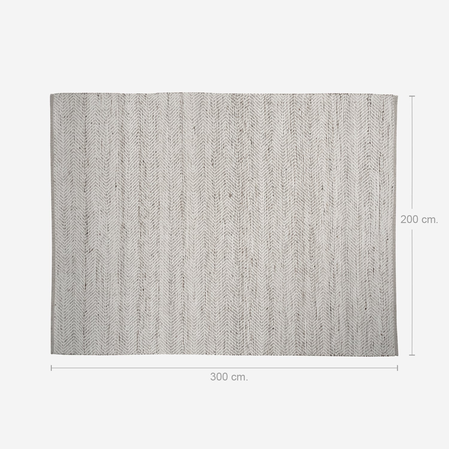 ALFOMBRA ALGODON/CAÑAMO CHEBBI 200X300 GRIS OSCURO FORM - 5